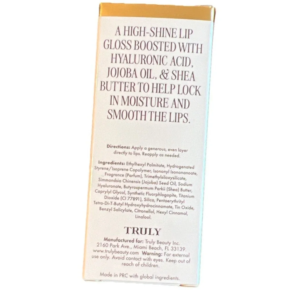 Truly COCO CLOUD Lip Gloss Clear‎ Silver Shimmer BNIB Hydrating Lip Oil
